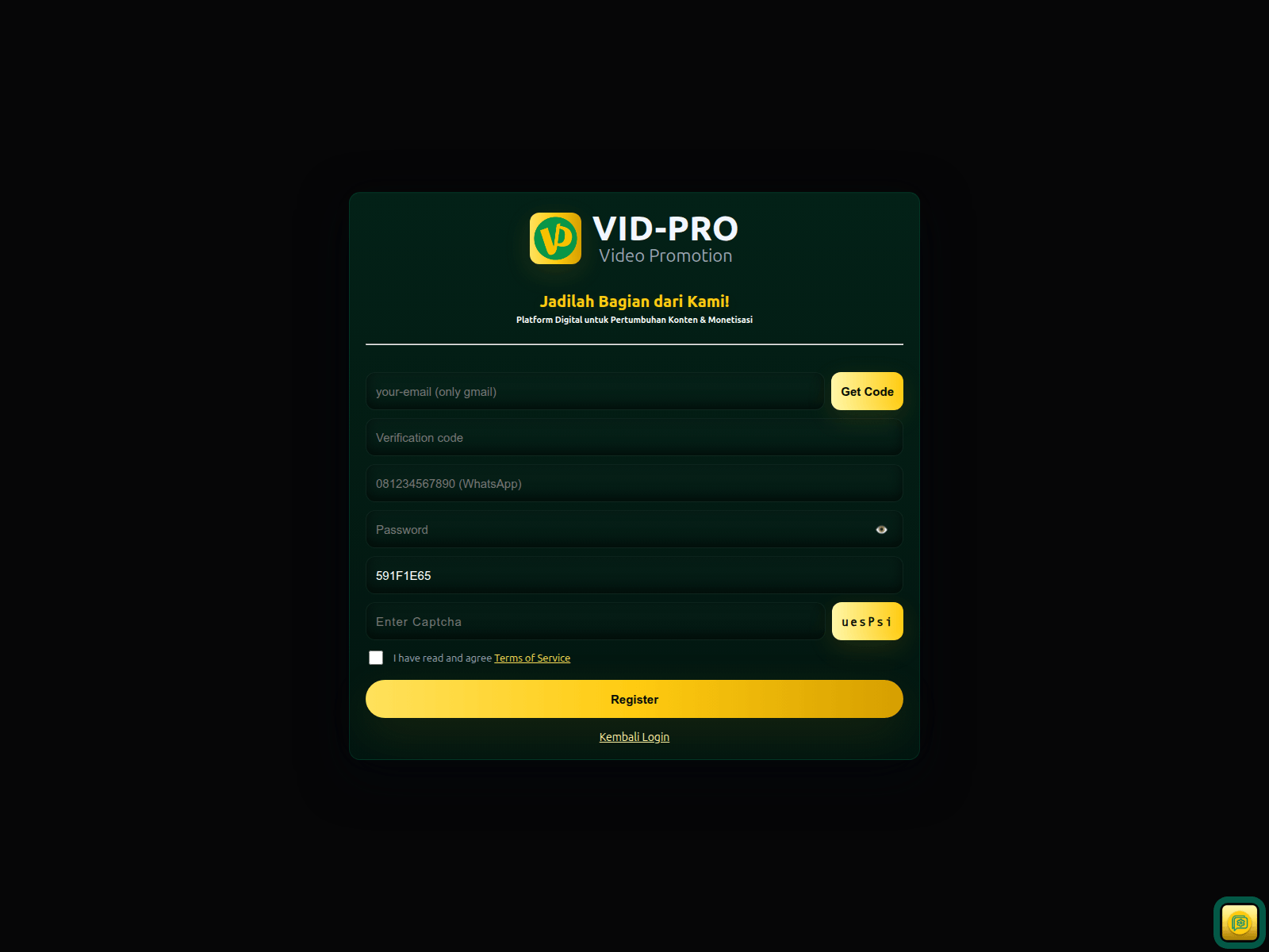 Screenshot of vidpro.online