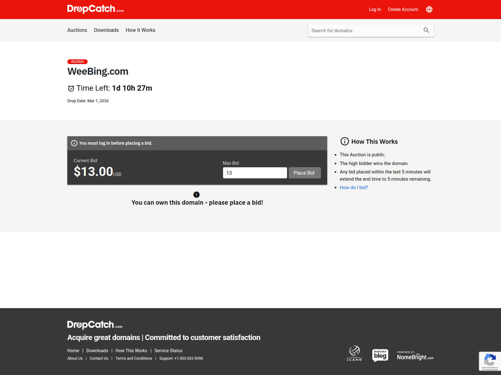 Screenshot of weebing.com