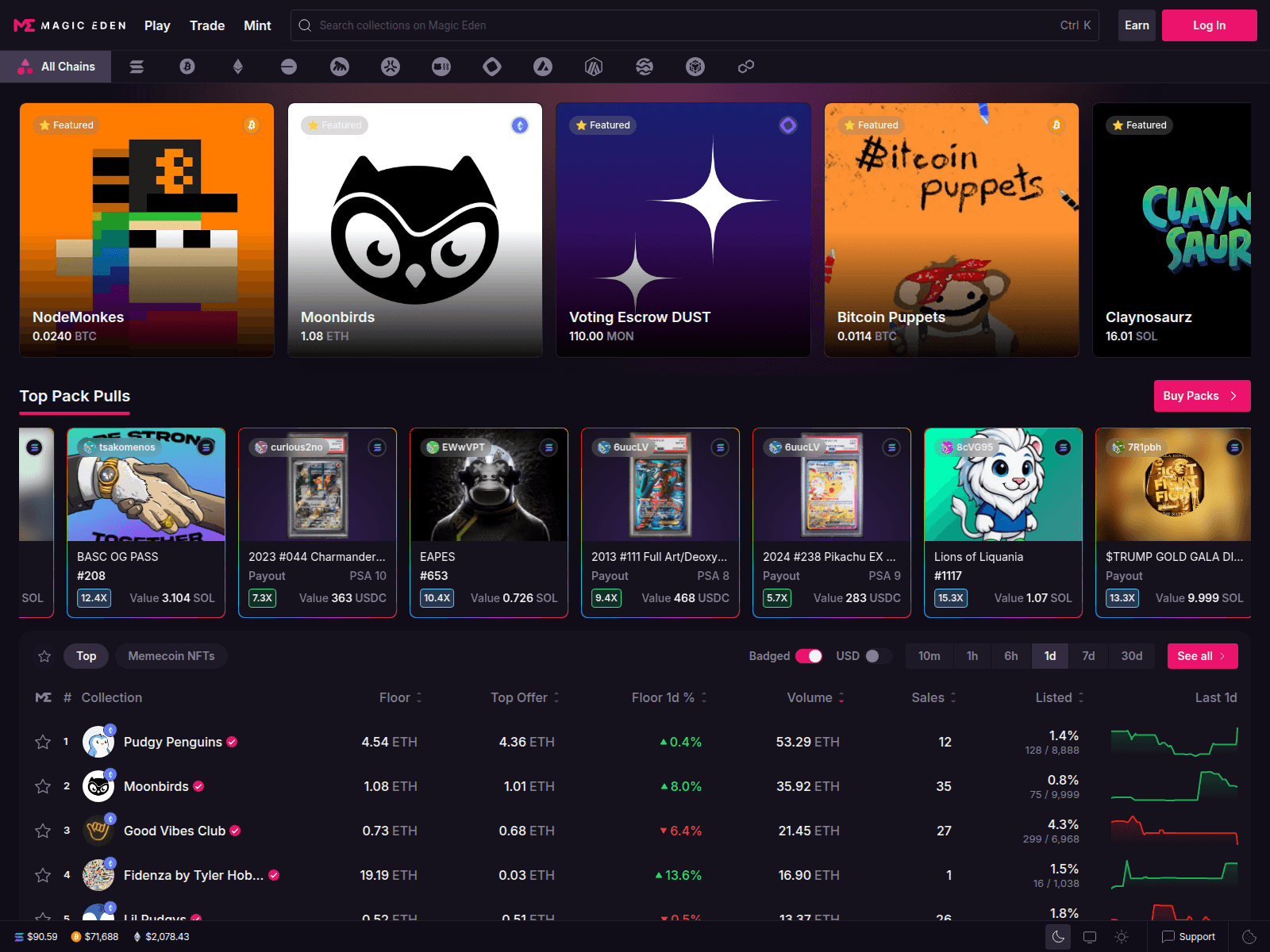 Screenshot of magiceden.us