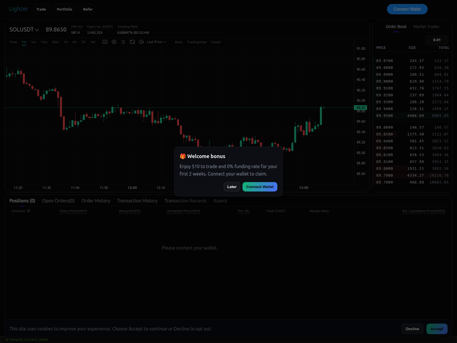 Screenshot of lighterliquid.xyz