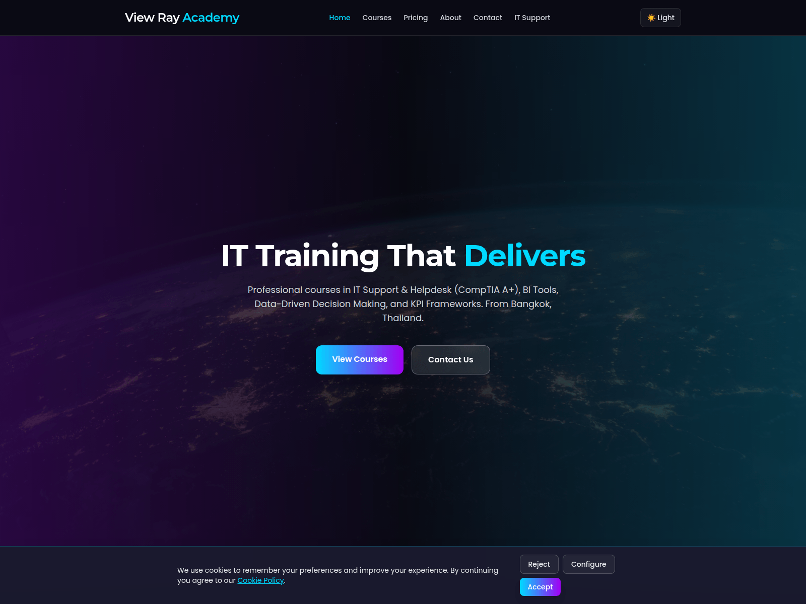 Screenshot of view-ray.digital