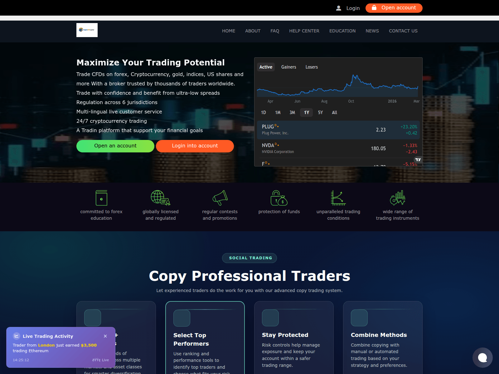 Screenshot of eaglesbitcapital.live