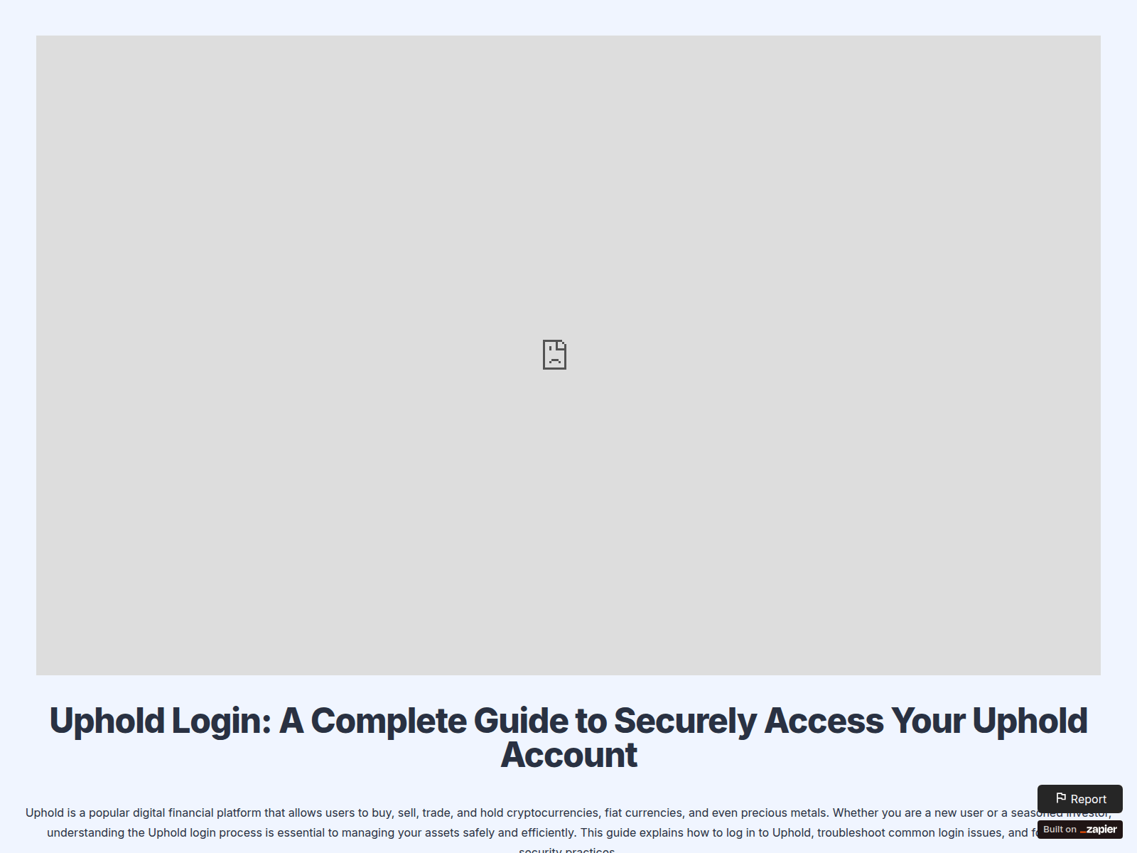 Forensic screenshot of uphhold-nav.zapier.app