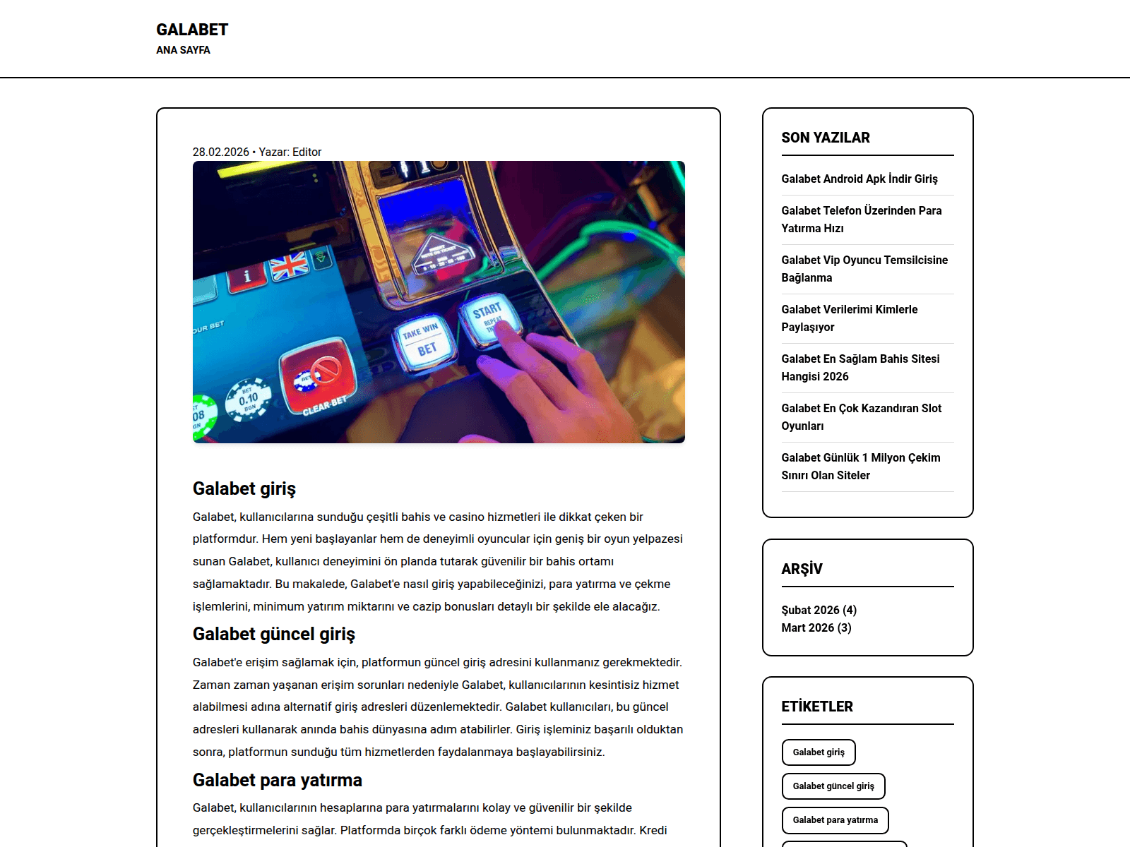 Forensic screenshot of galabet.website