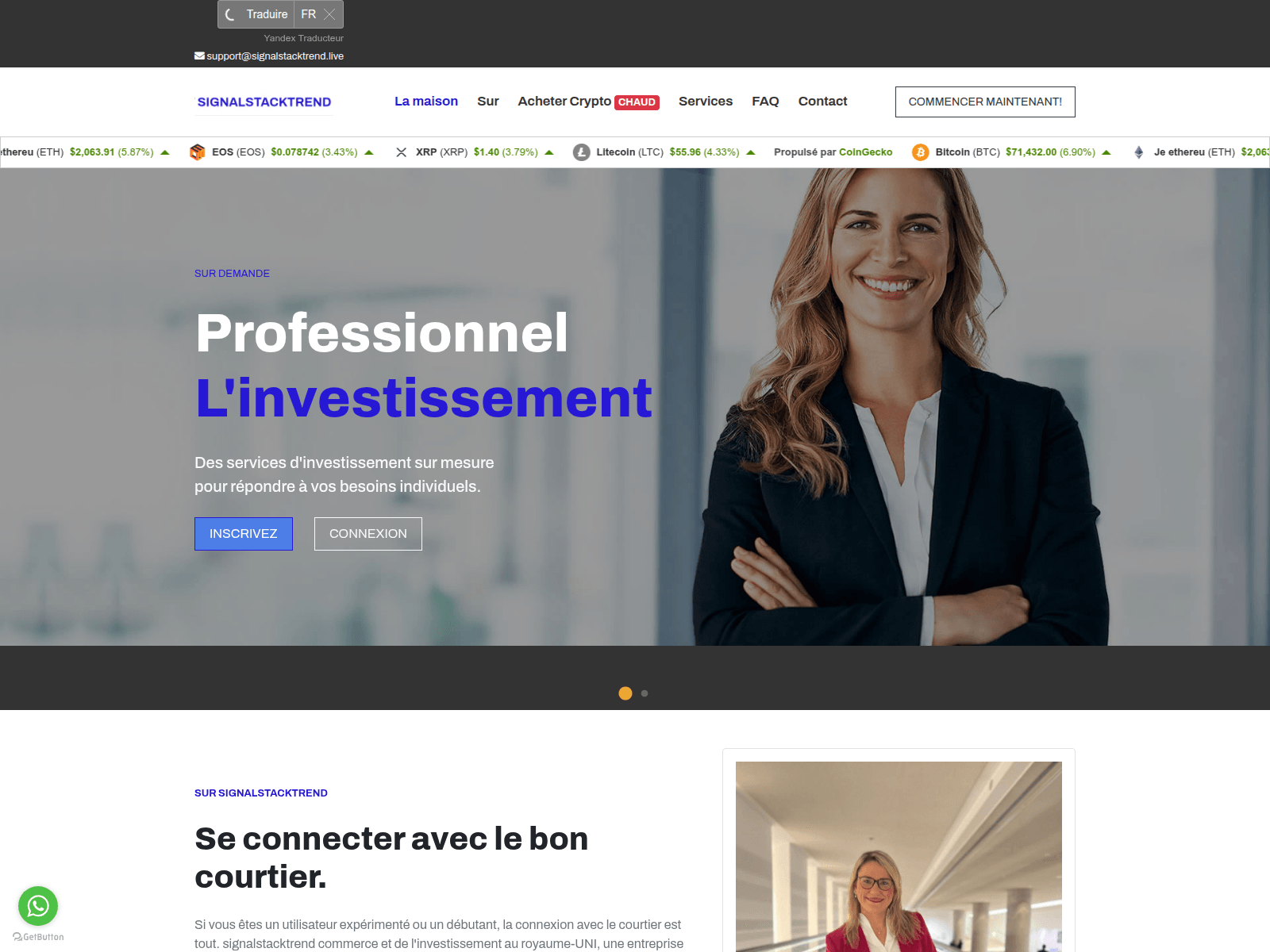 Screenshot of signalstacktrend.live