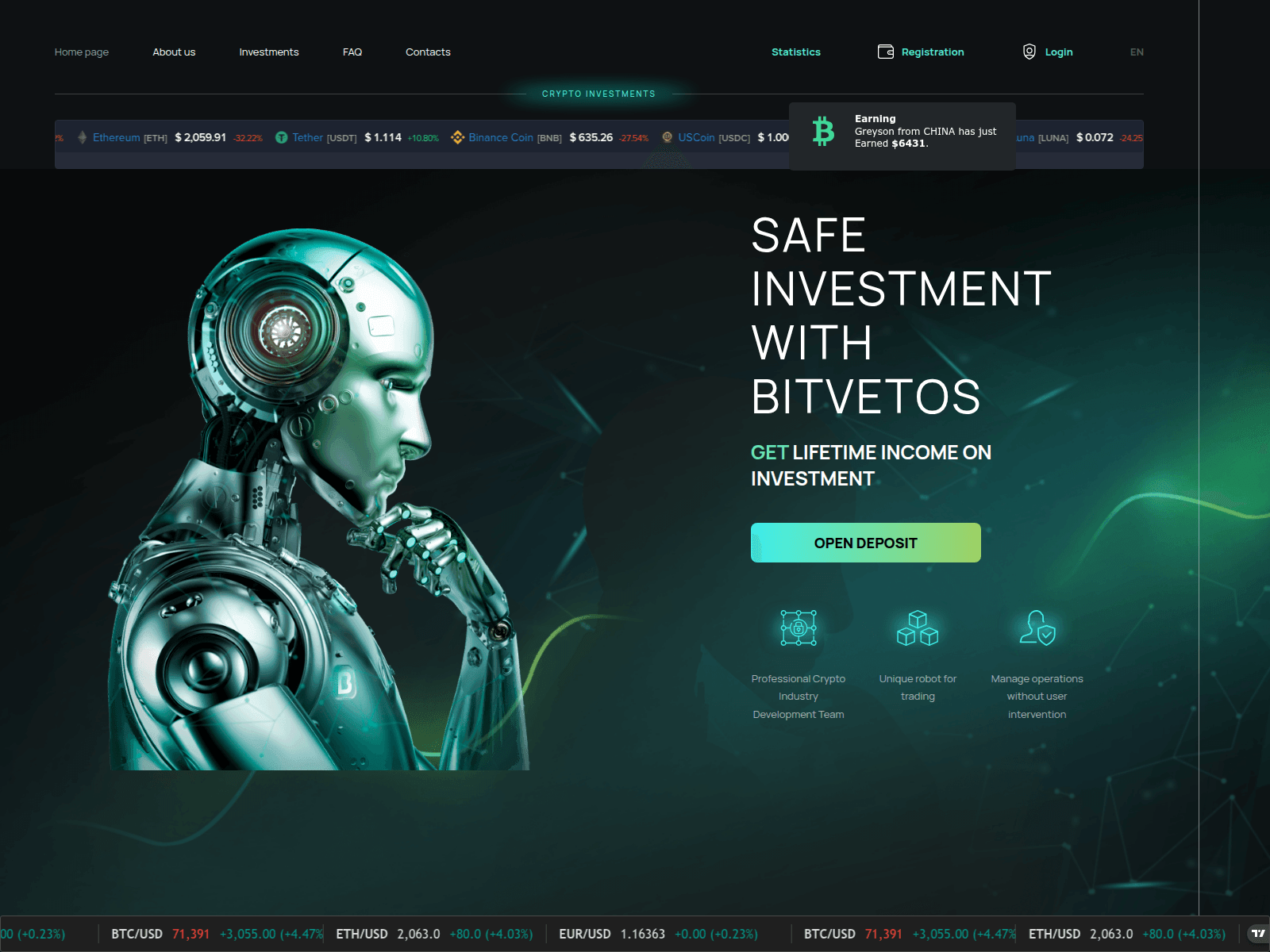 Screenshot of bitvetos.ltd