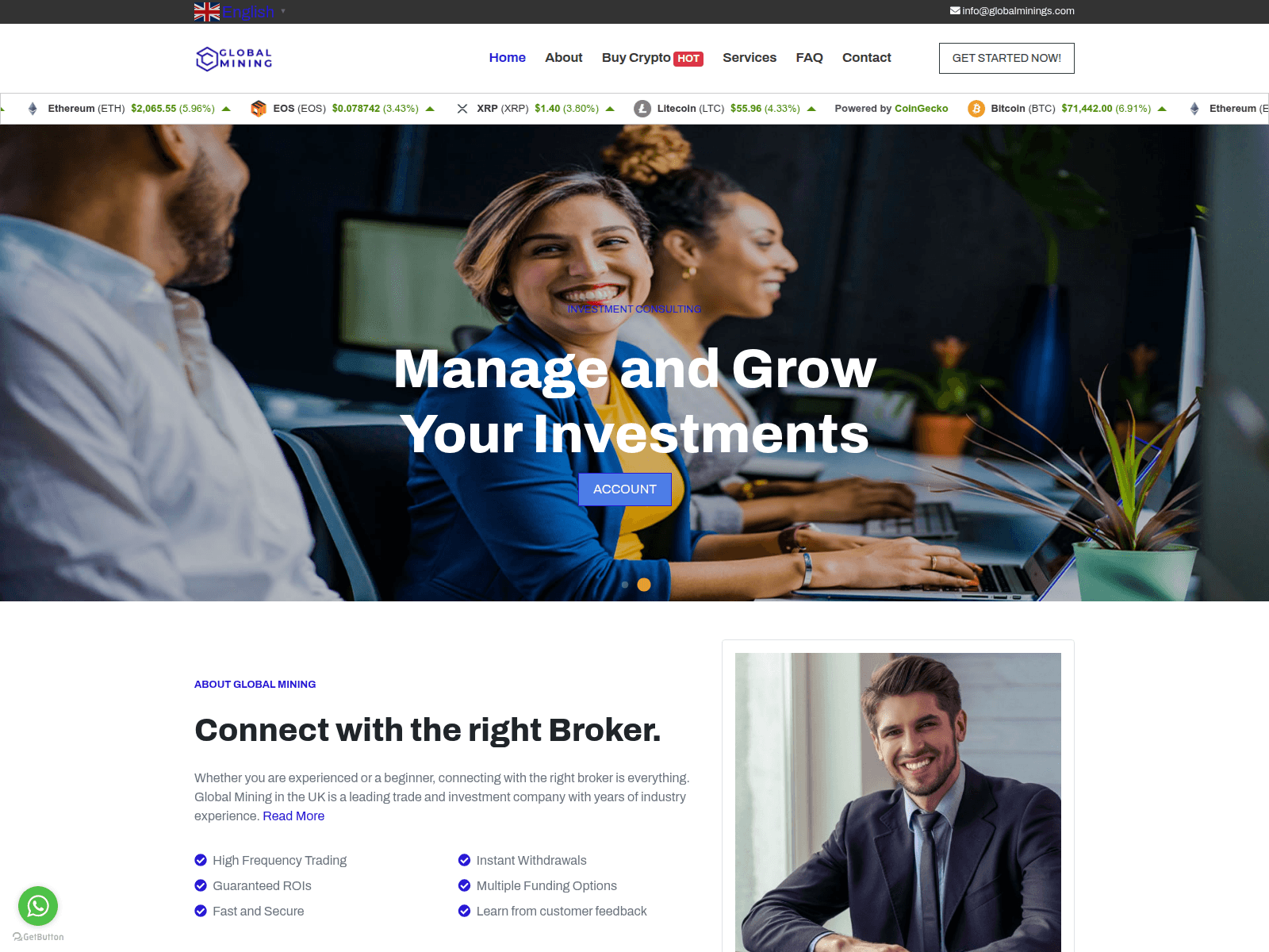 Screenshot of globalminings.com