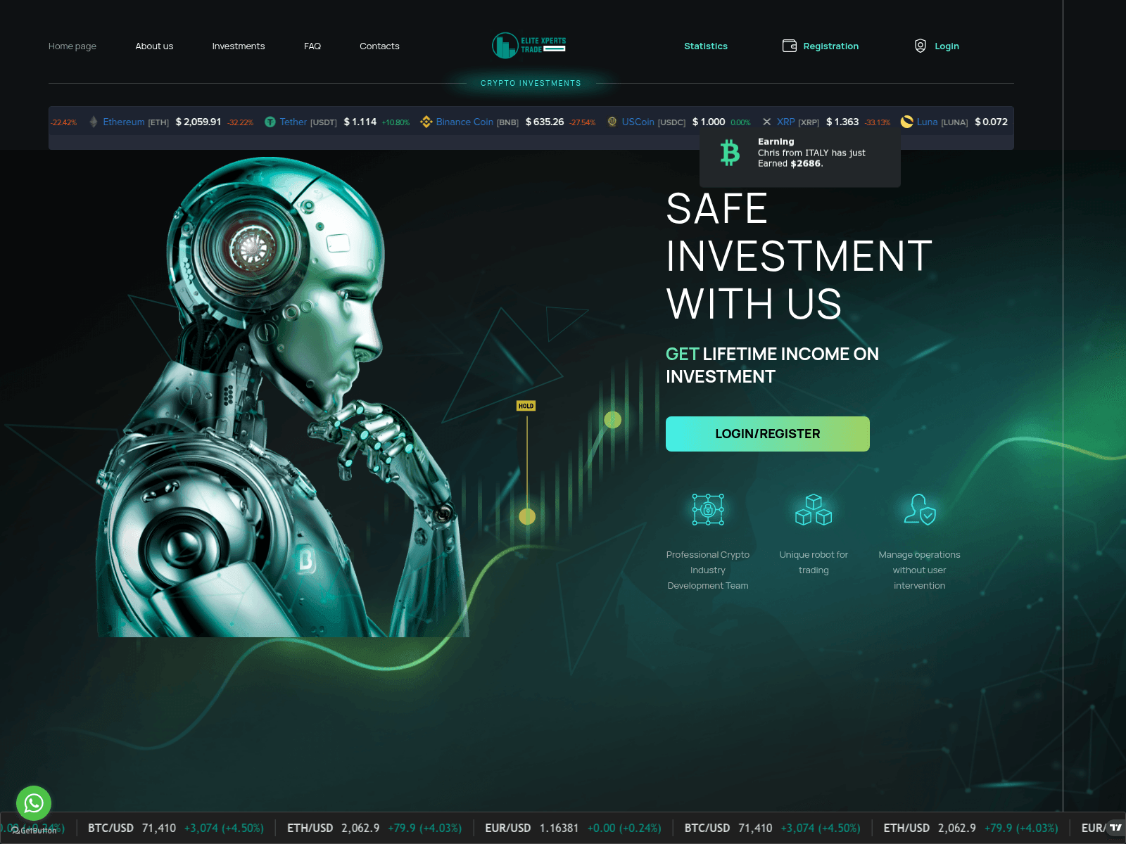 Screenshot of elitexpertstrade.live