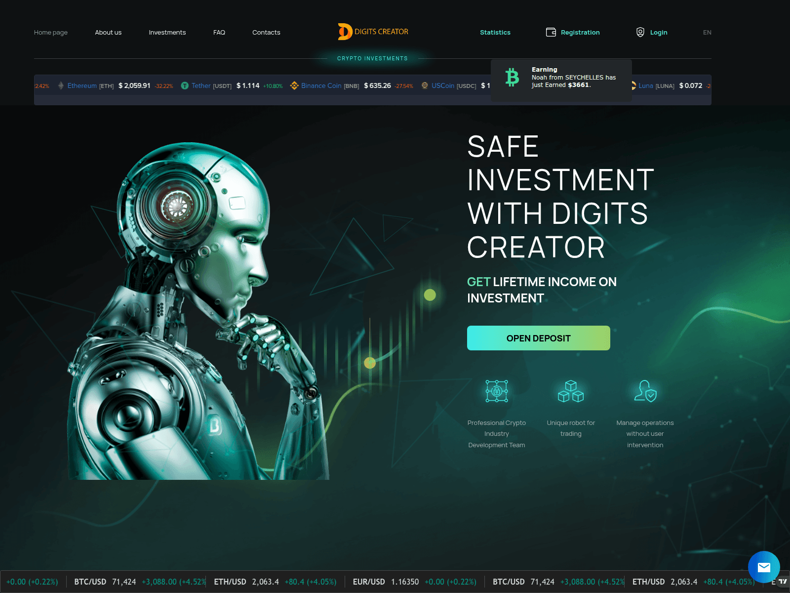 Screenshot of digitscreator.com