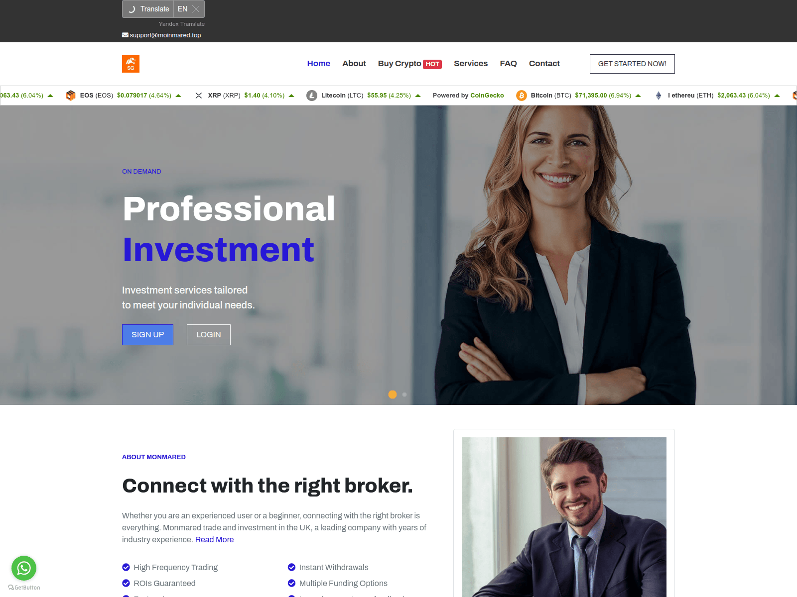 Screenshot of moinmared.top