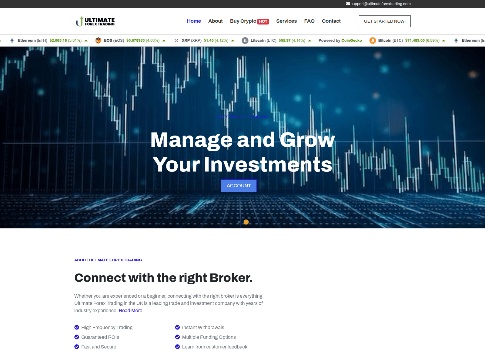 Screenshot of ultimateforextrading.com