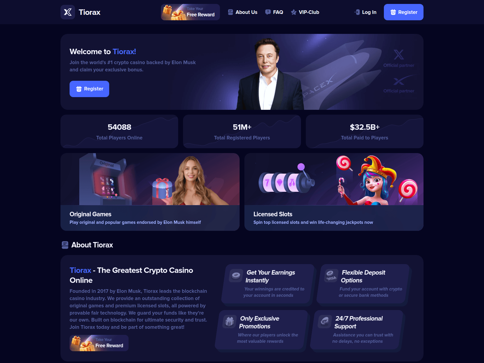 Screenshot of tiorax.com