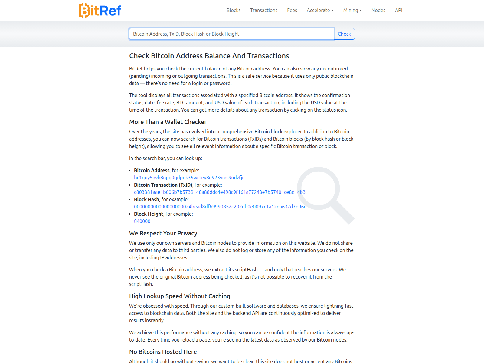 Screenshot of bitref.com