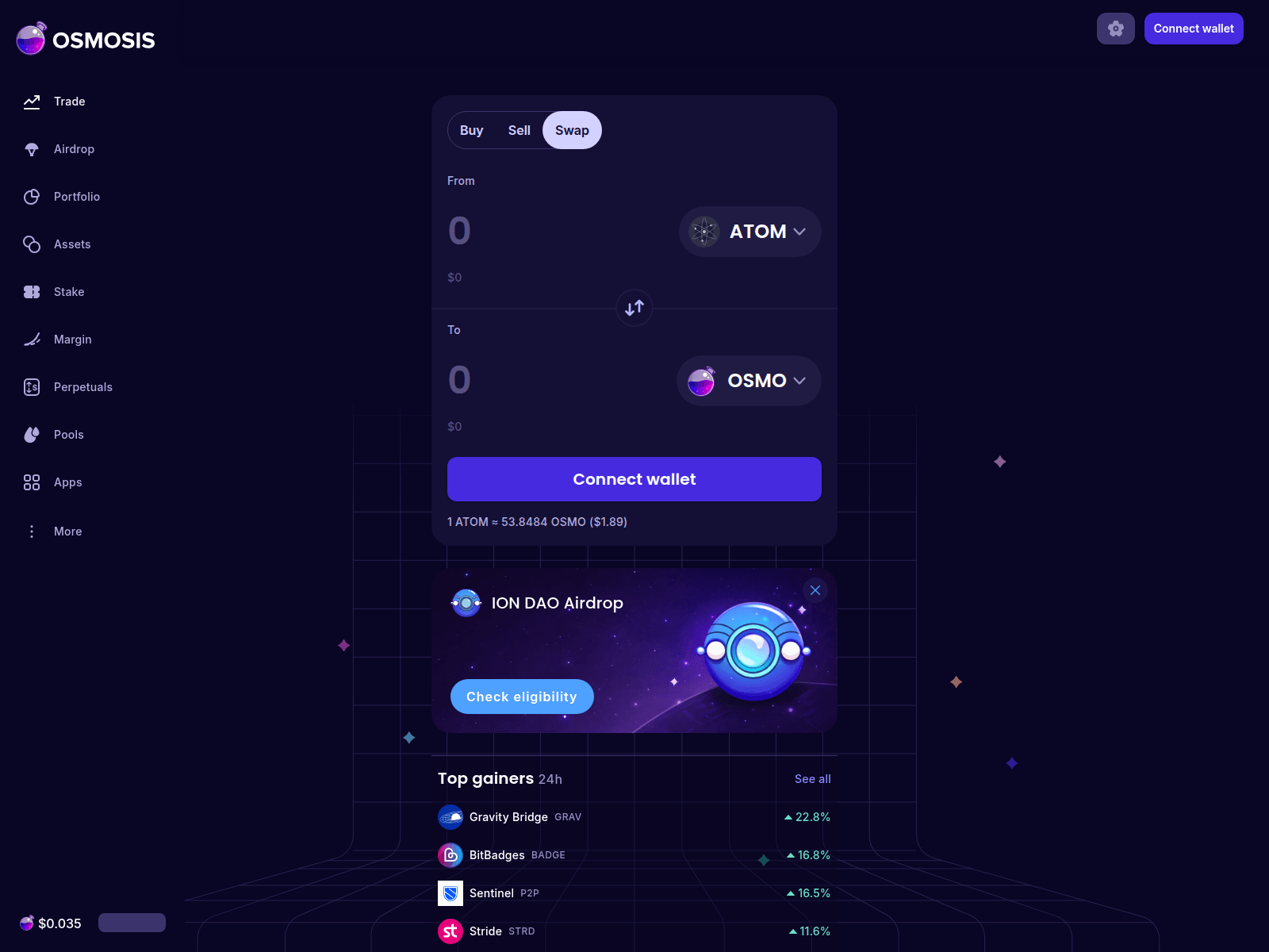 Screenshot of app-osmois.zone