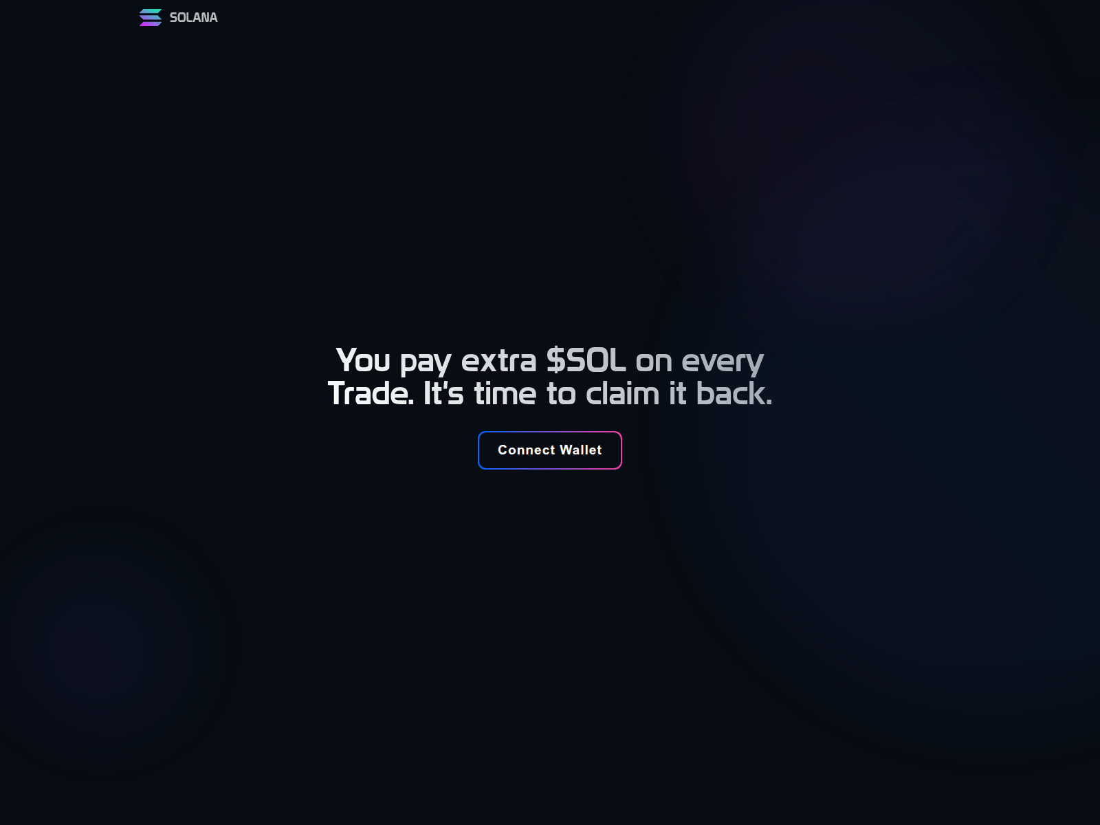 Screenshot of refundgas-solana.xyz