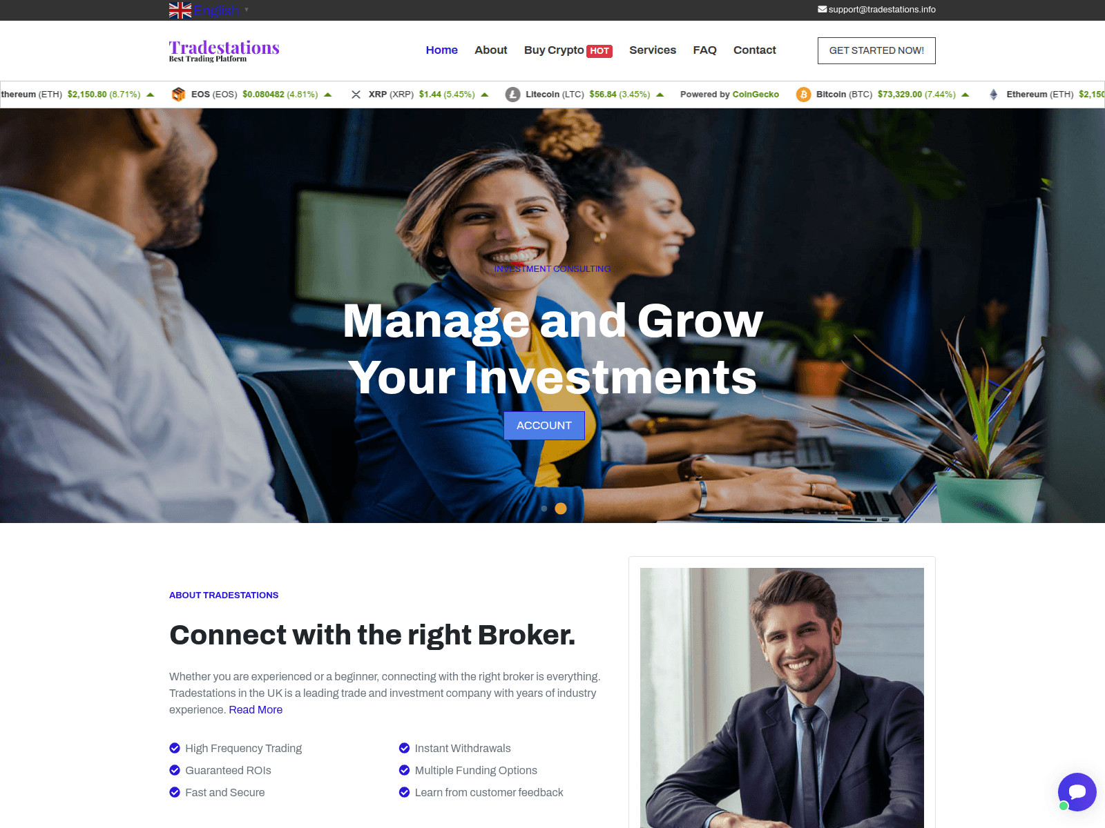 Screenshot of tradestations.info