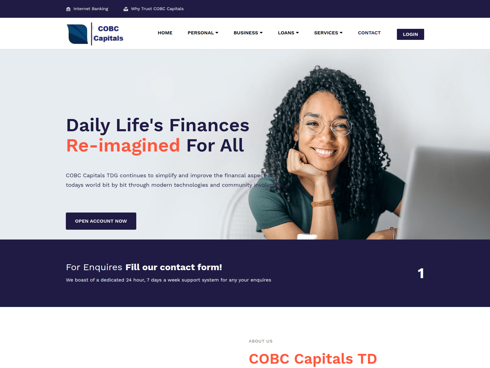 Screenshot of cobccapitals.com