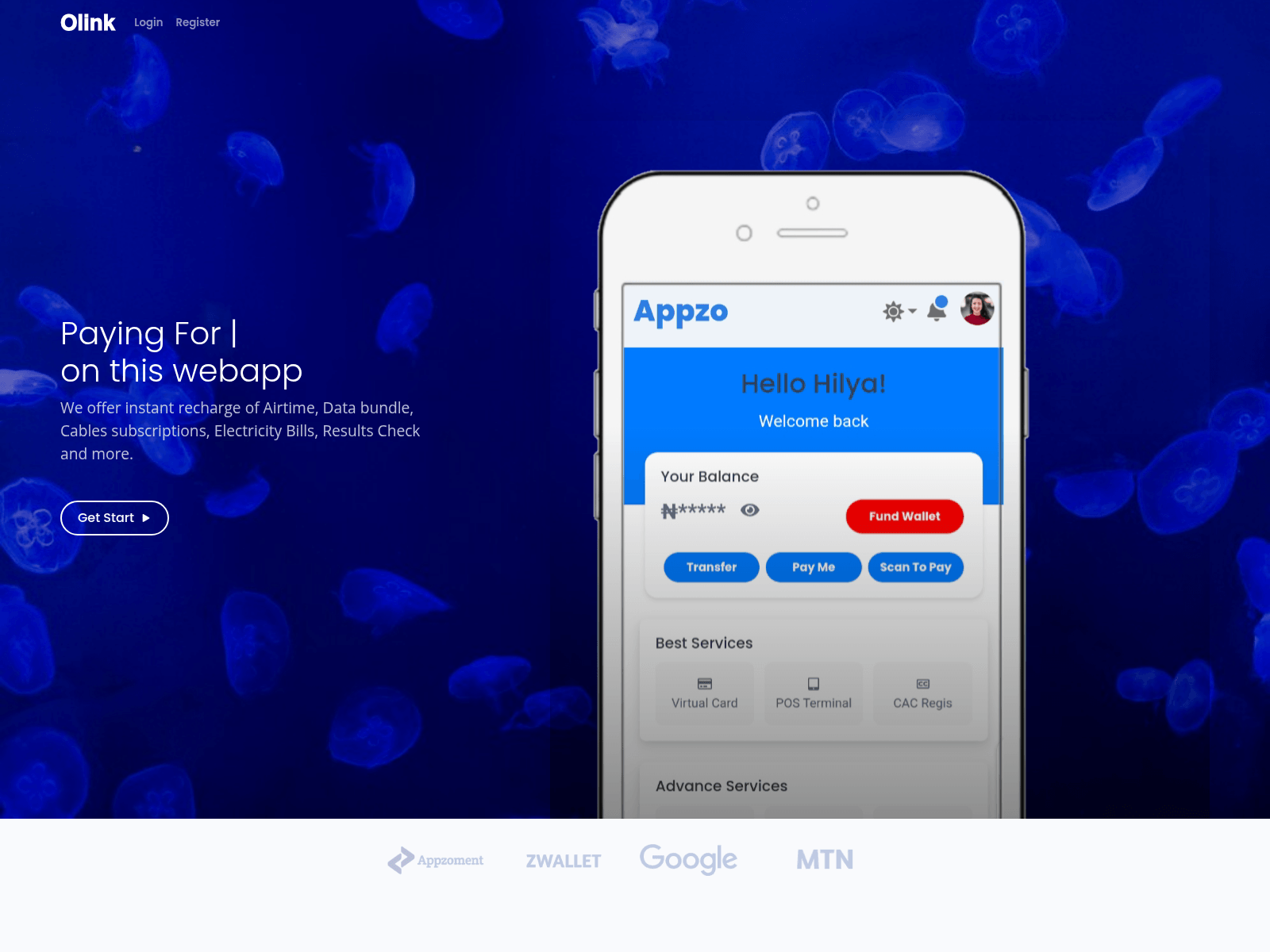 Screenshot of olinkcash.com.ng