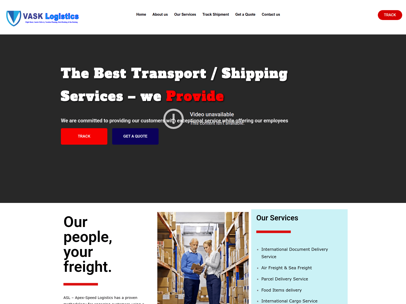 Forensic screenshot of vasklogistics.online