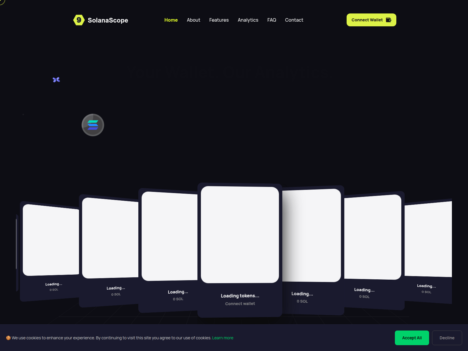 Screenshot of solanascope9.life