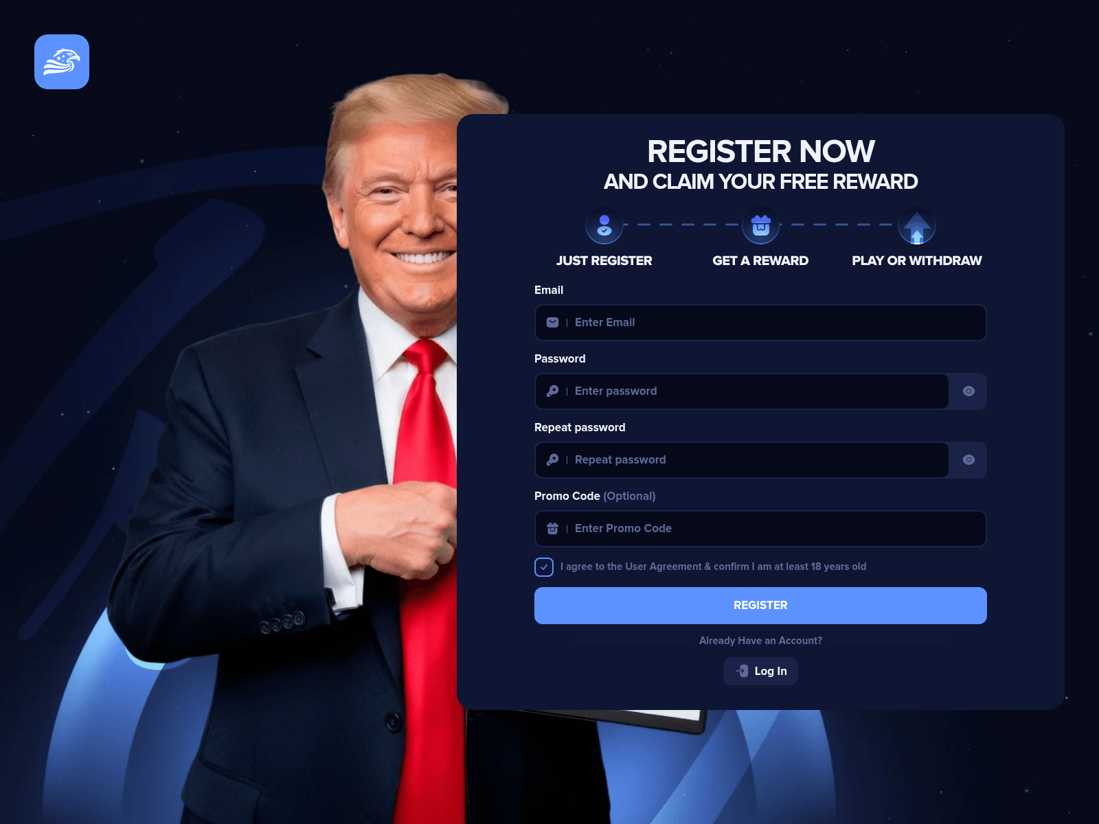 Screenshot of trumpsino.digital