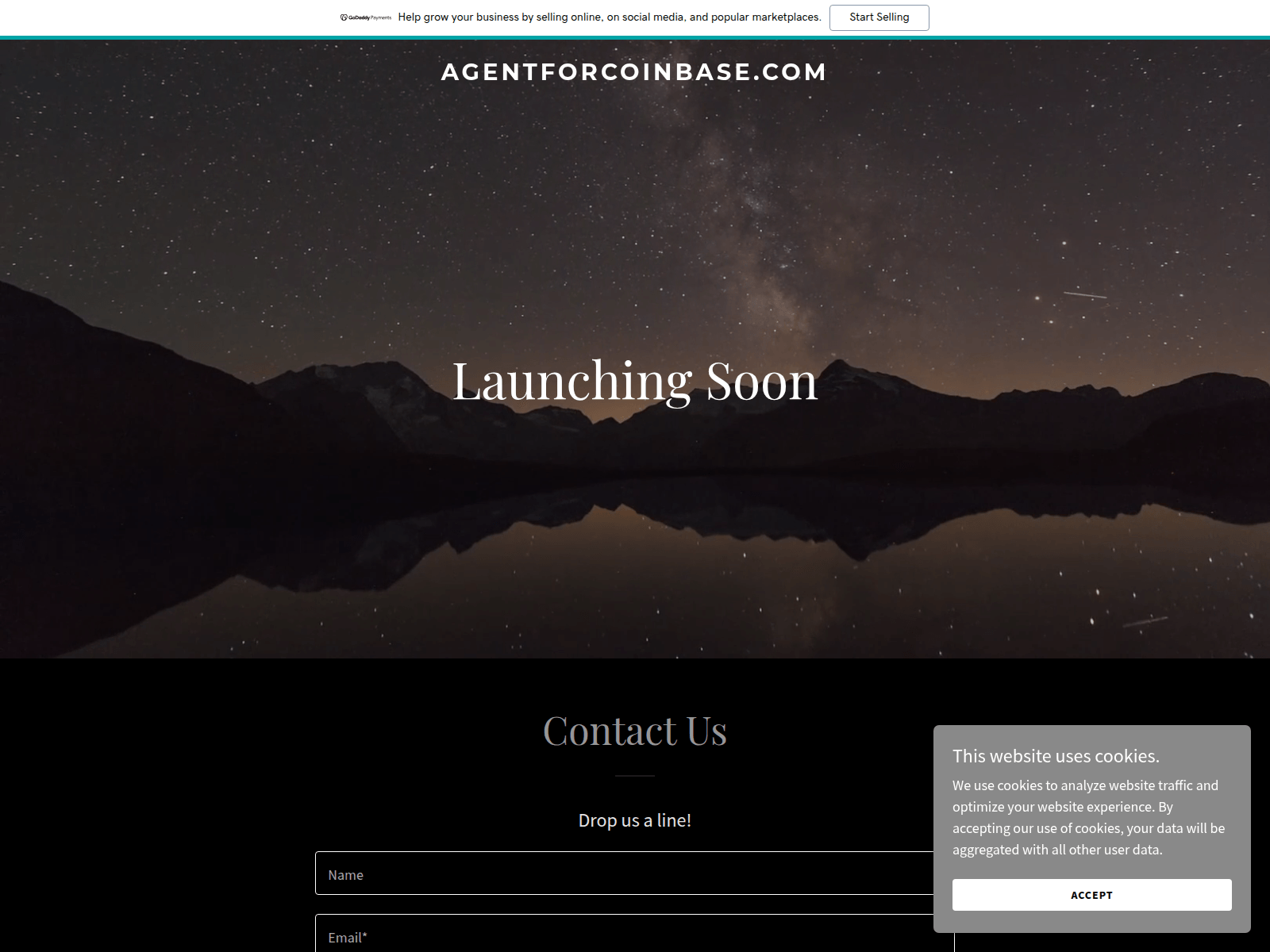 Screenshot of agentforcoinbase.com