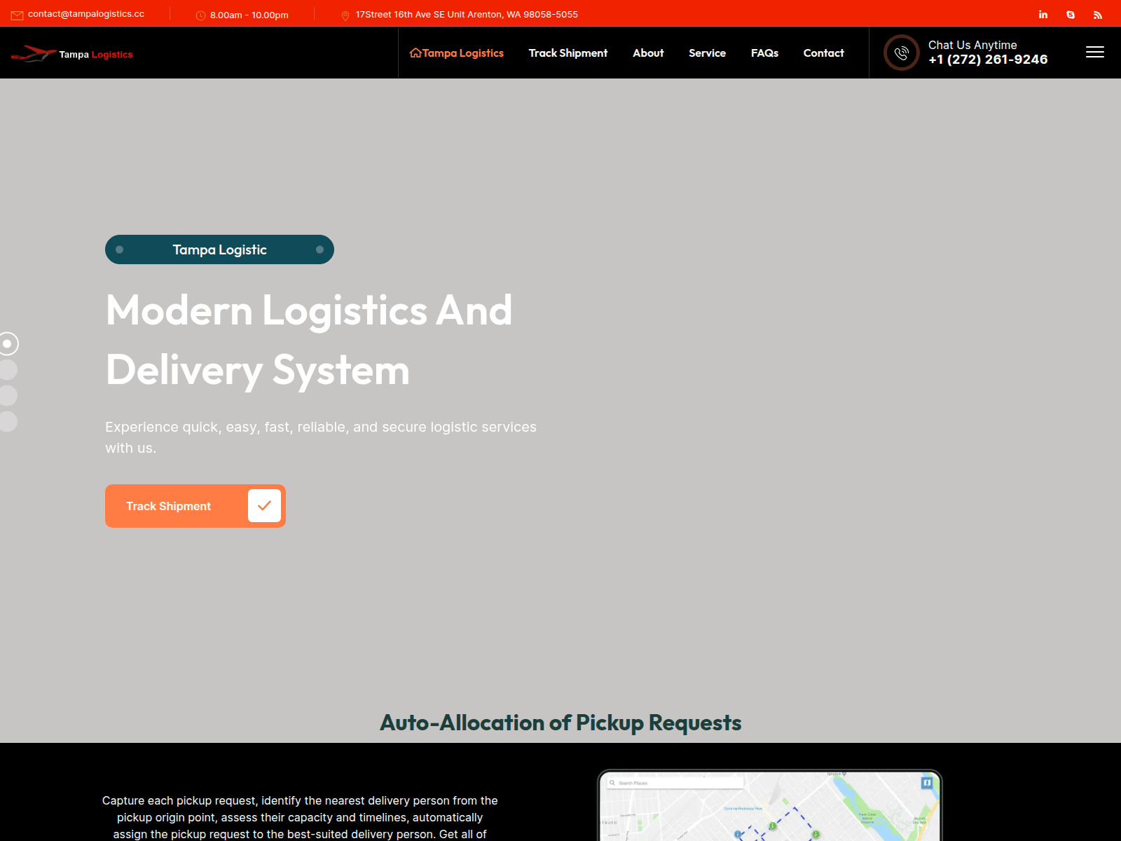Screenshot of tampalogistics.cc