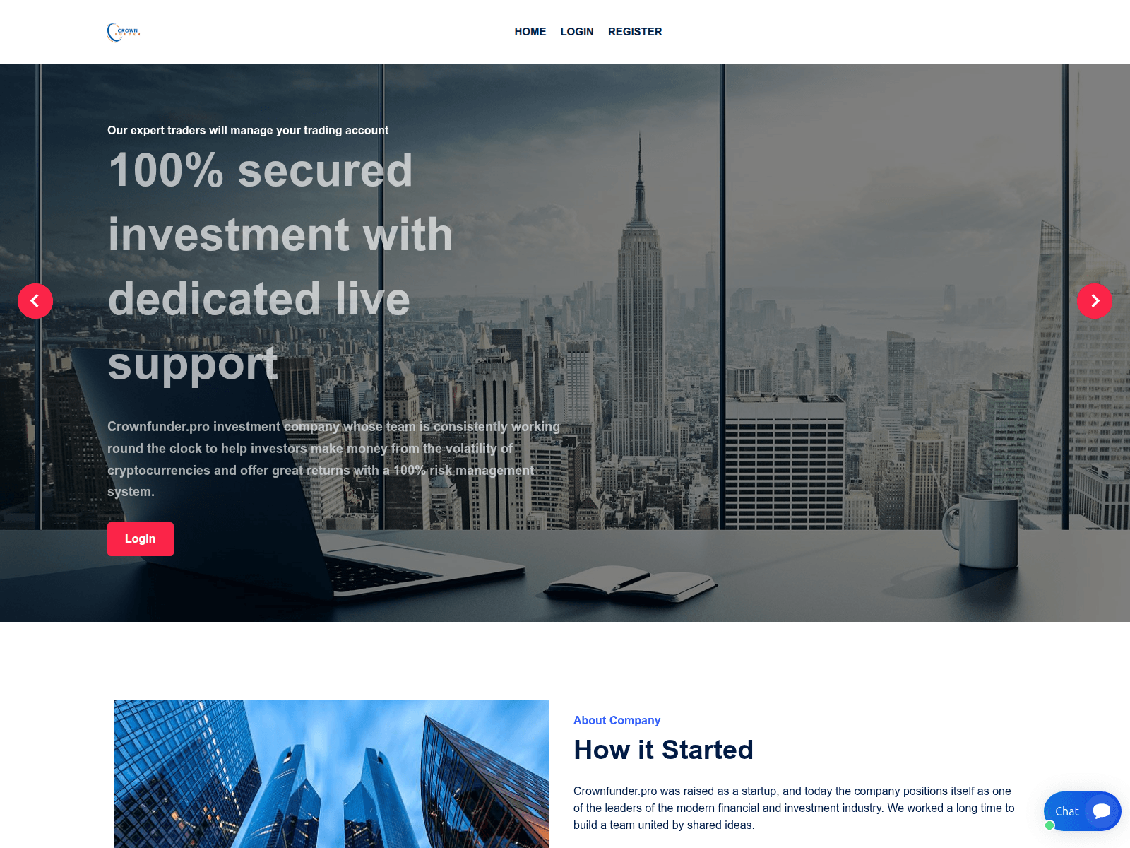 Screenshot of crownfunder.pro