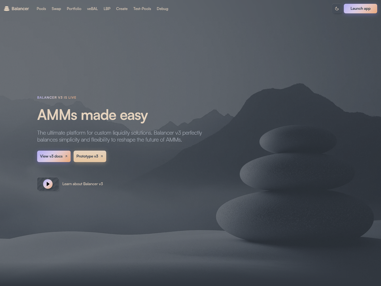 Screenshot of balancer-v3.org