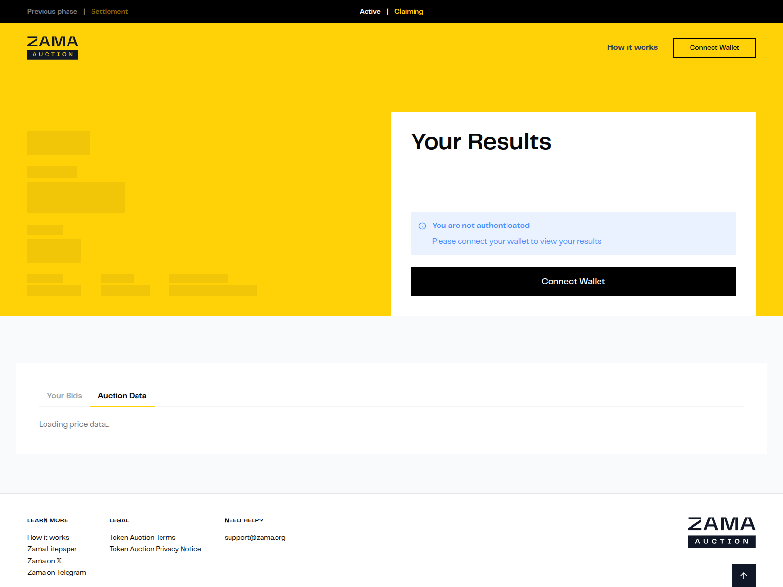 Screenshot of auction.zama-org.lat