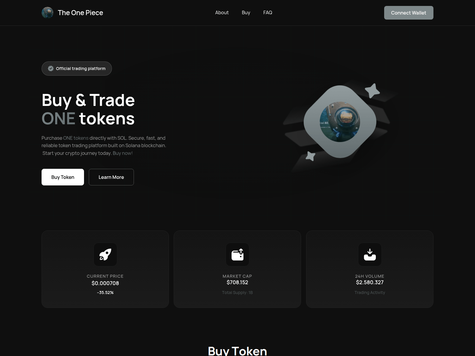 Screenshot of onepiecetoken.xyz