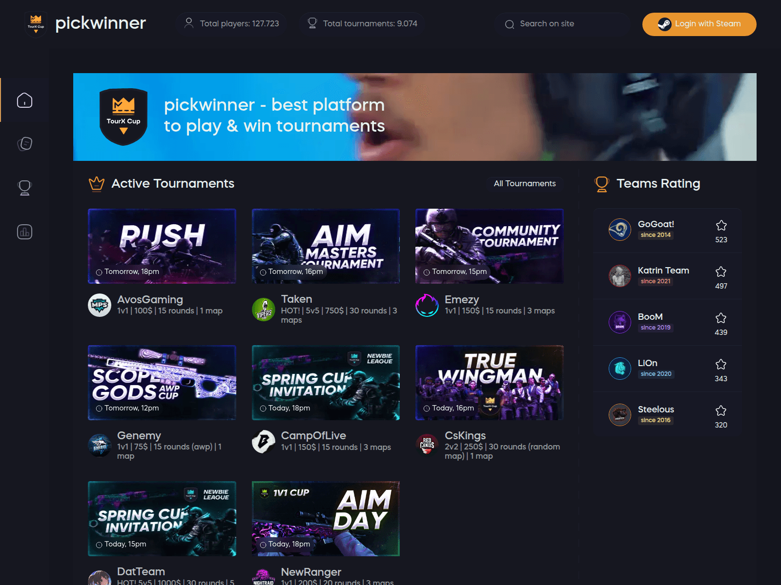 Screenshot of pickwinner.pro