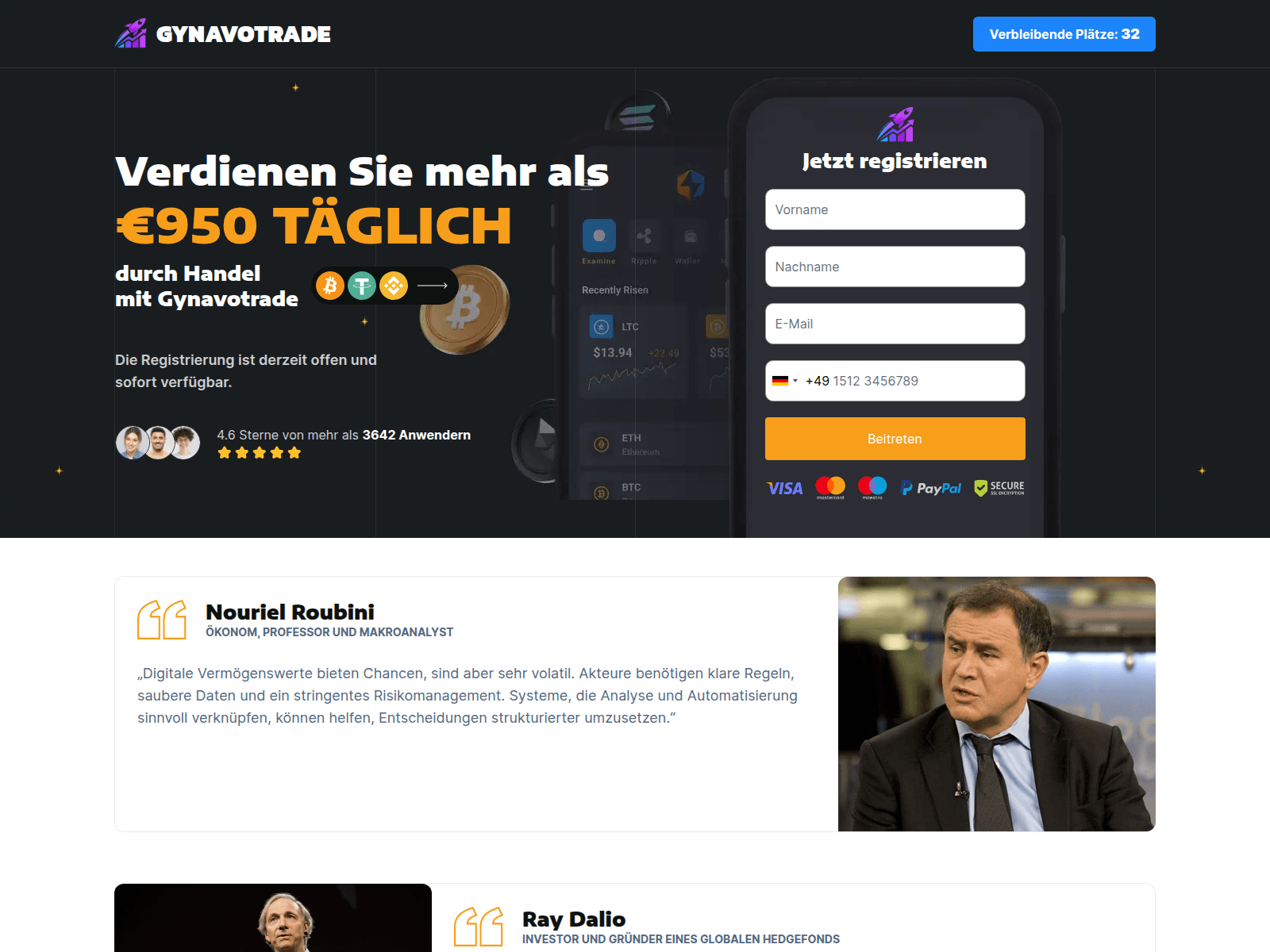 Screenshot of gynavotrade-de.com