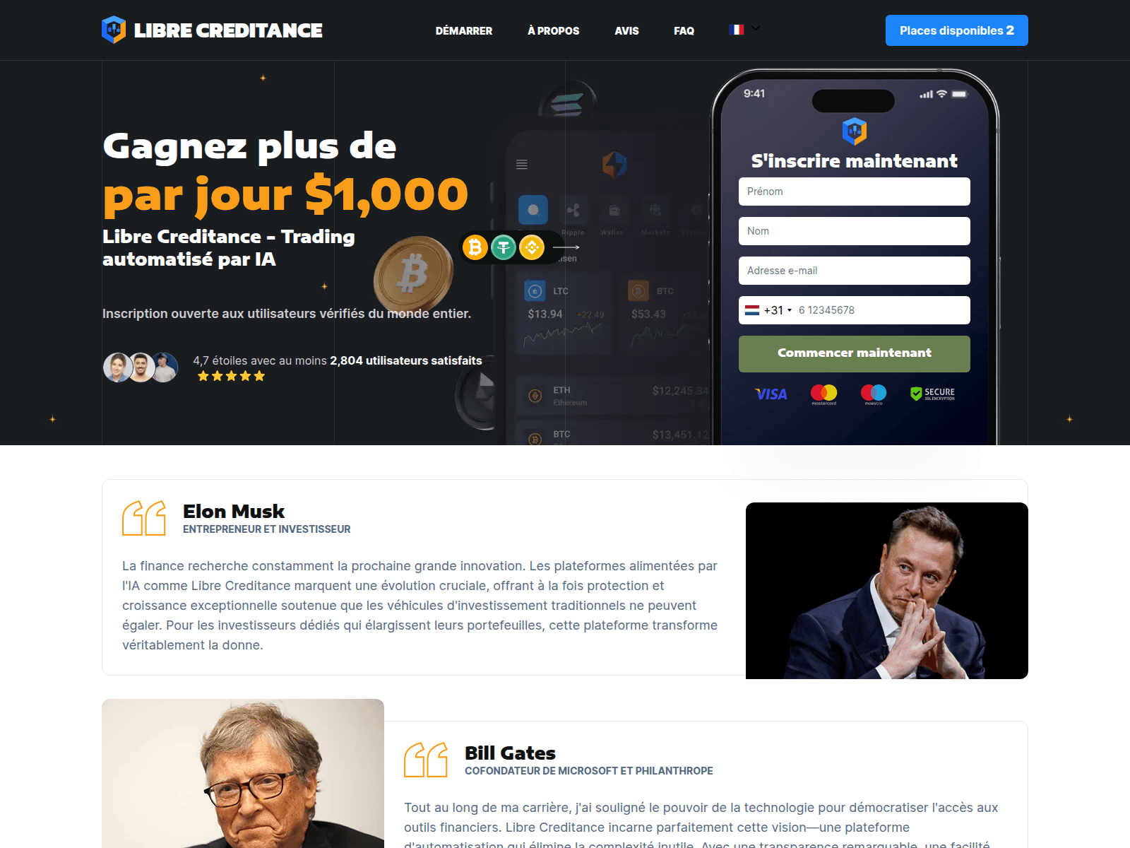 Forensic screenshot of librecreditance.biz