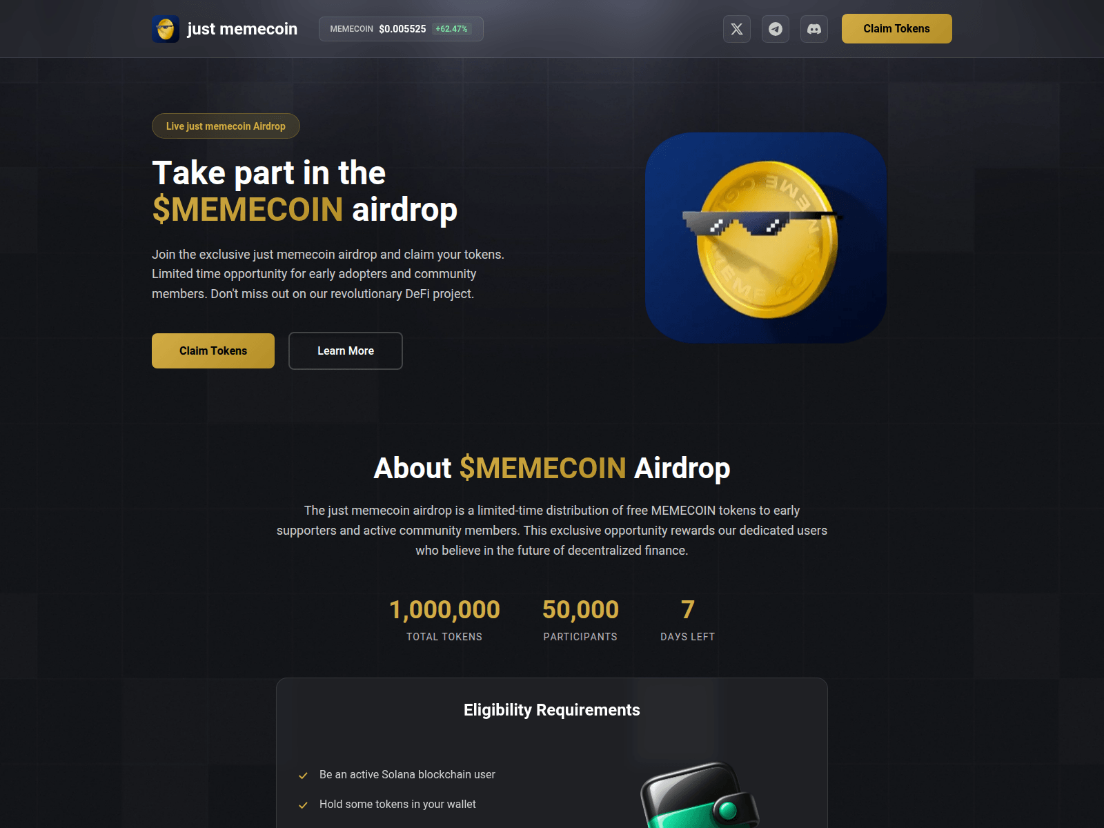 Screenshot of memecointoken.pro