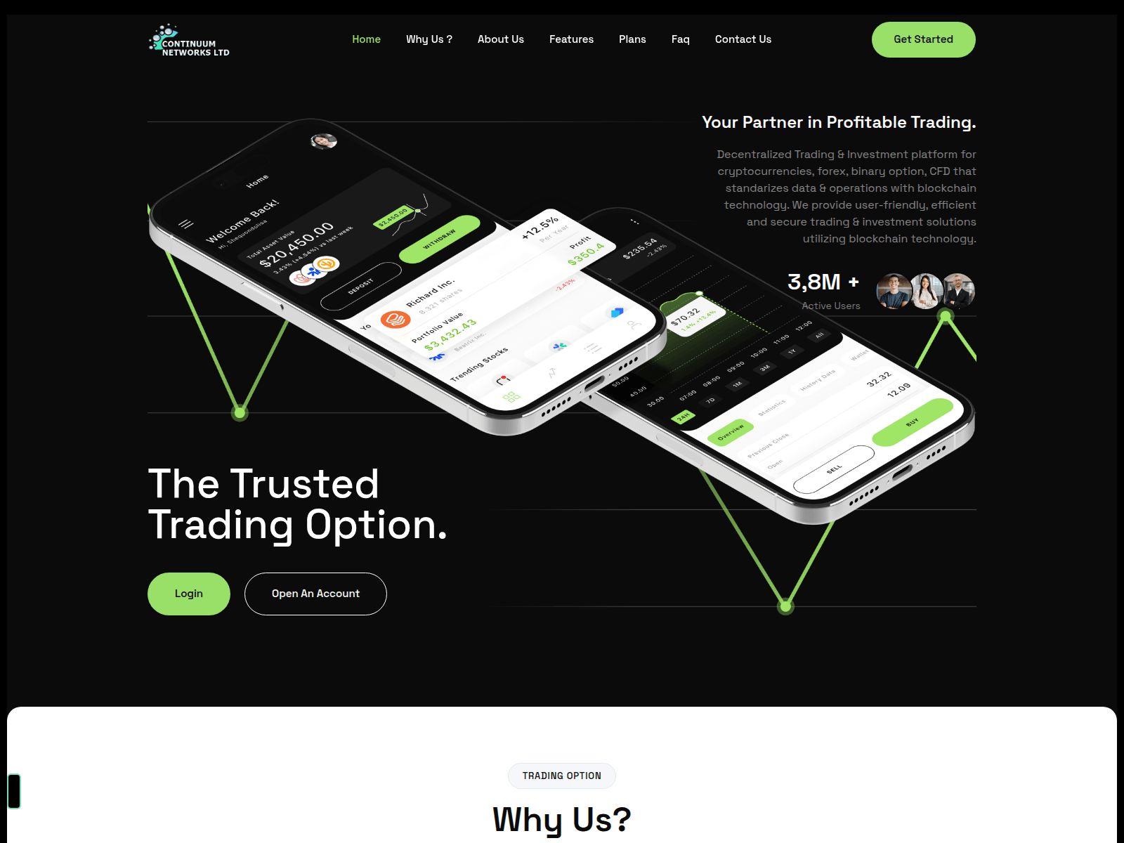 Screenshot of continuumnetworkslt.com