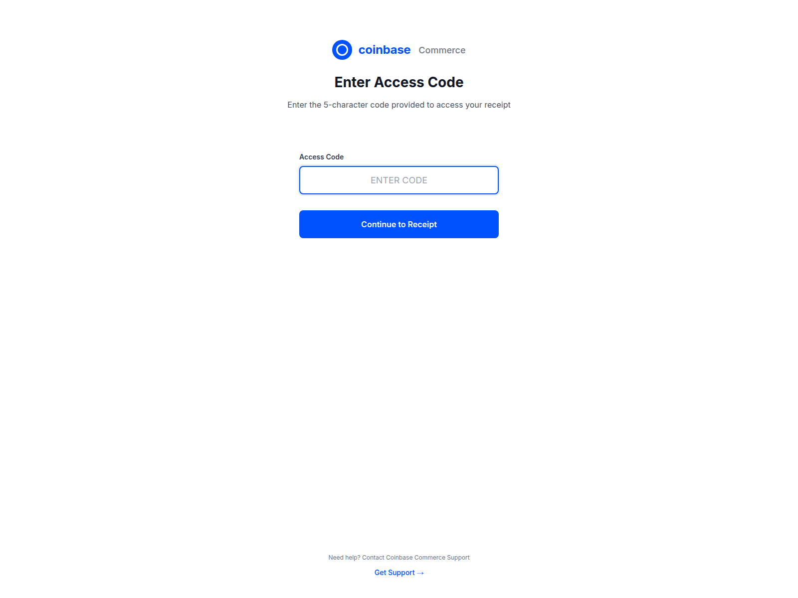 Screenshot of coinbase.giving