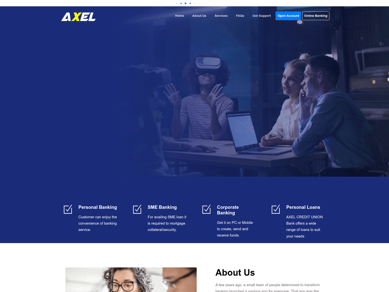 Screenshot of axelcreditu.online