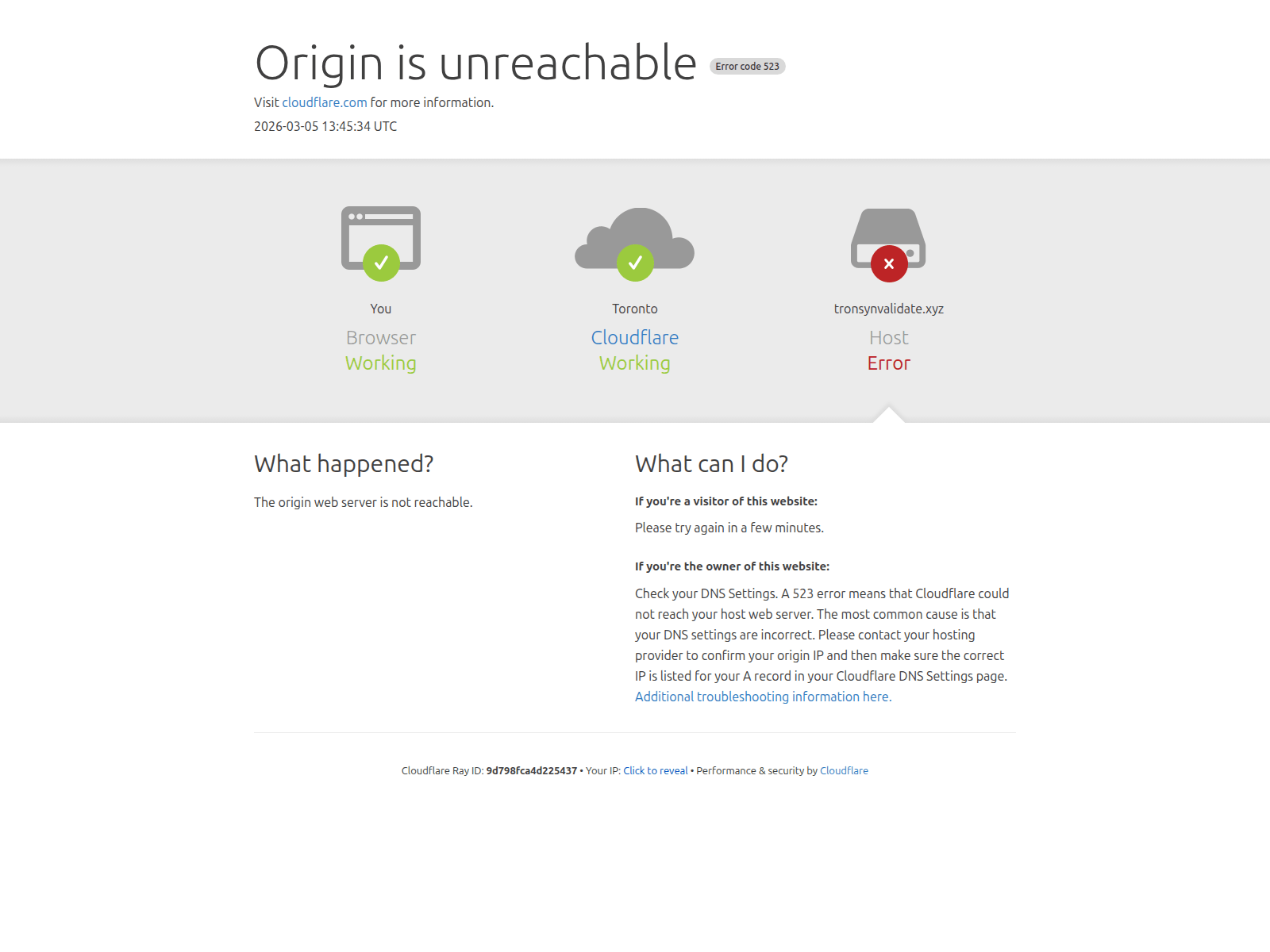 Screenshot of tronsynvalidate.xyz