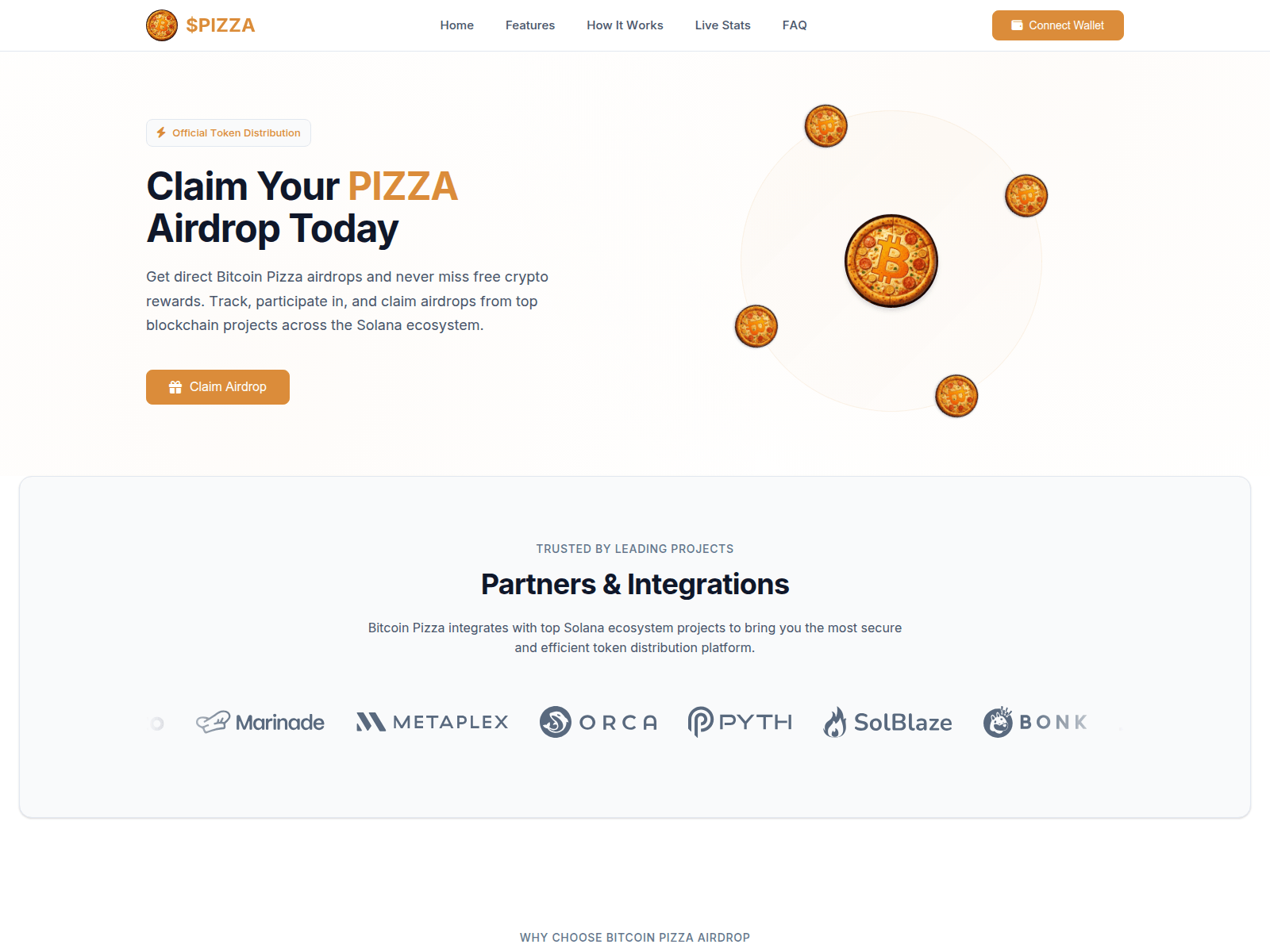 Screenshot of pizza.buycoin.trade
