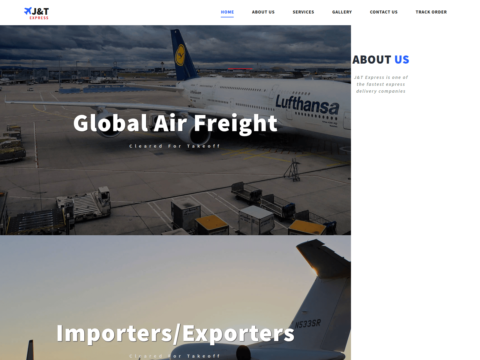 Screenshot of jandtexpress.delivery