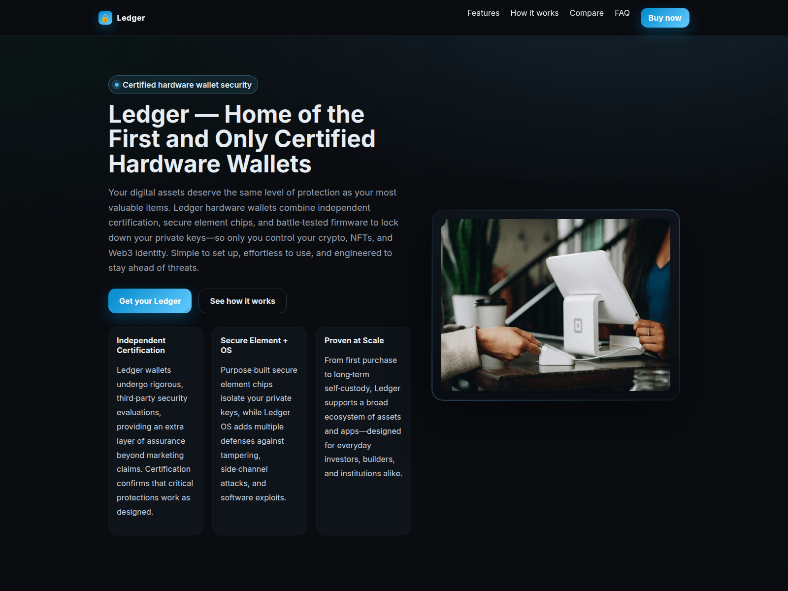 Screenshot of ledger-login-web.pages.dev