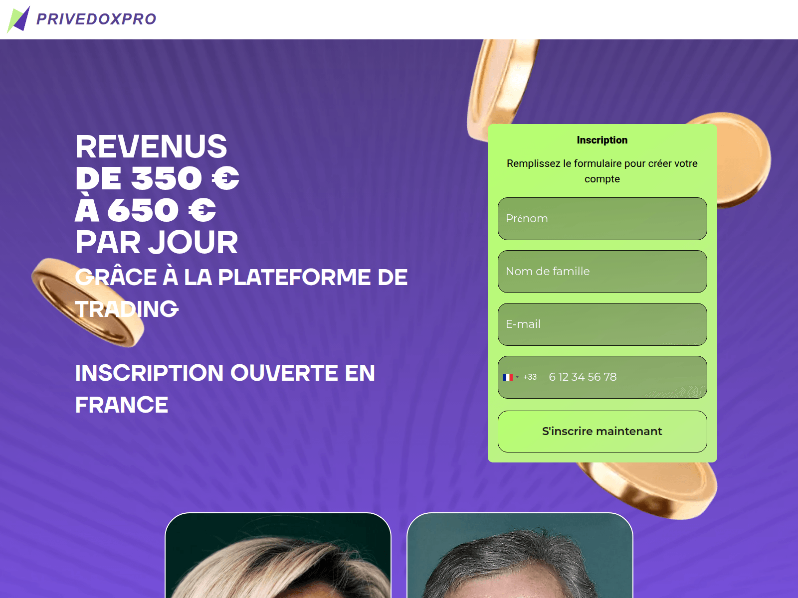Forensic screenshot of privedoxpro.fr