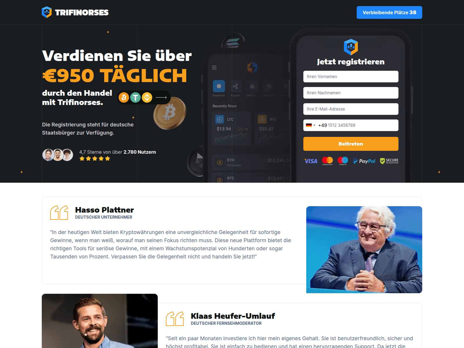 Screenshot of trifinorses.net