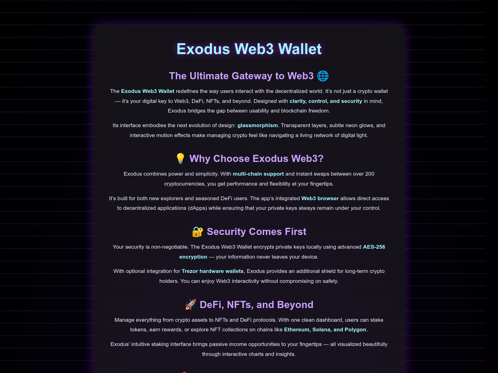 Screenshot of exuodus-web3.pages.dev