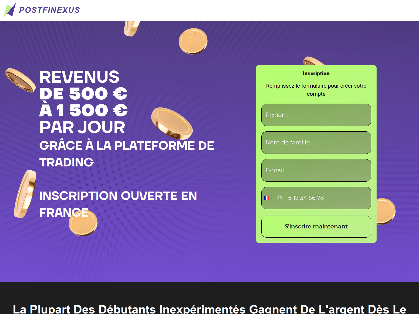 Screenshot of postfinexus.org