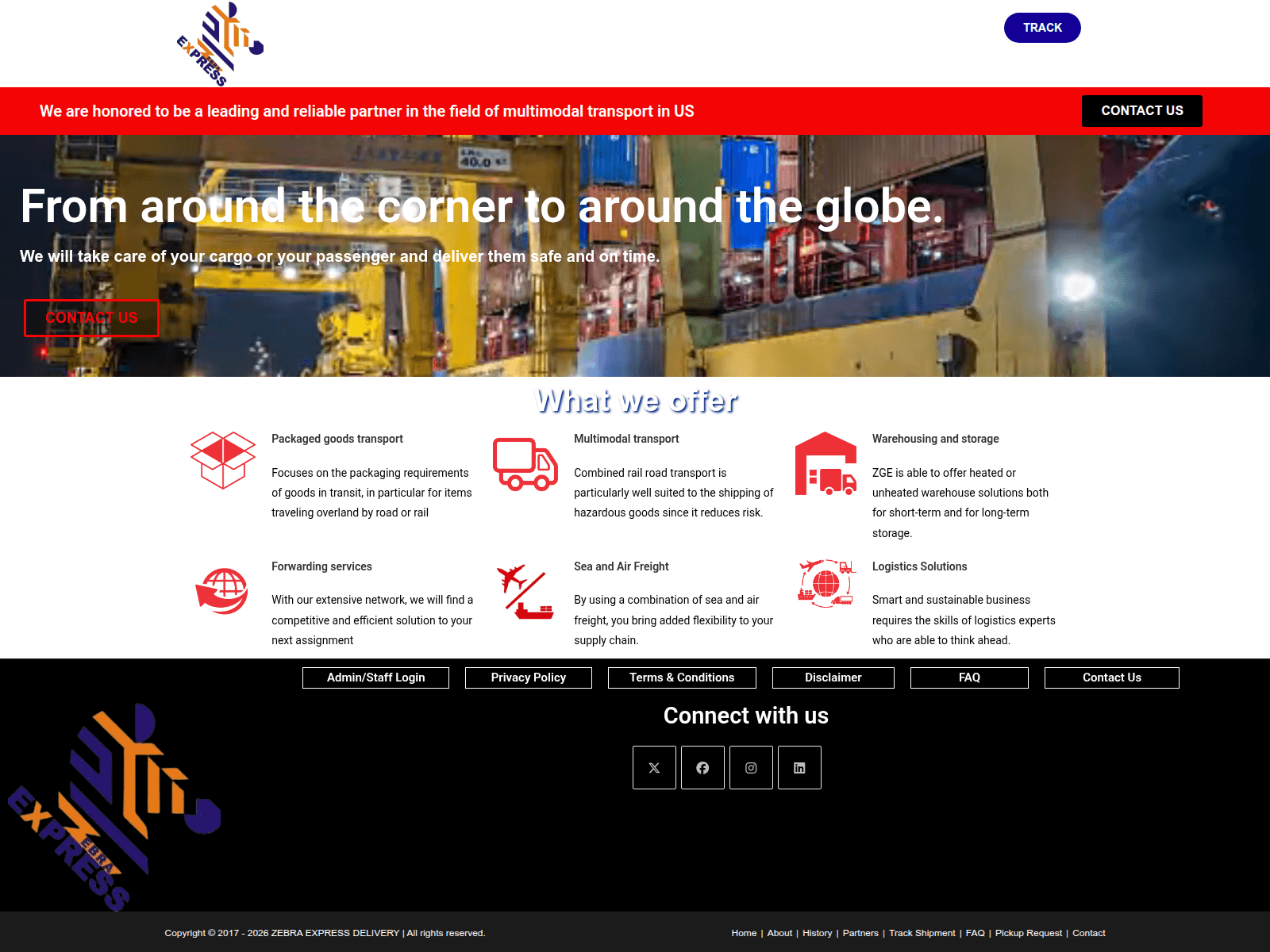 Screenshot of zebraexpressdelivery.online