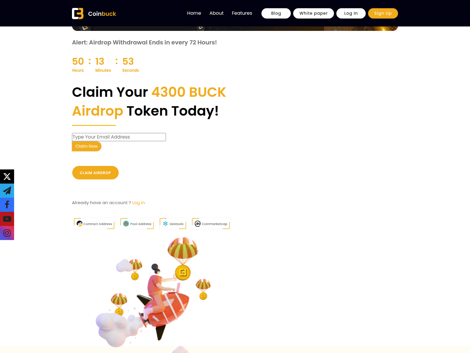 Screenshot of claim-buck.pages.dev