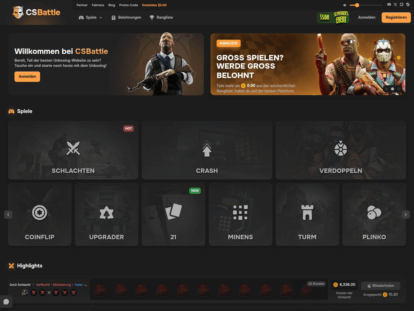 Screenshot of csbattle.com