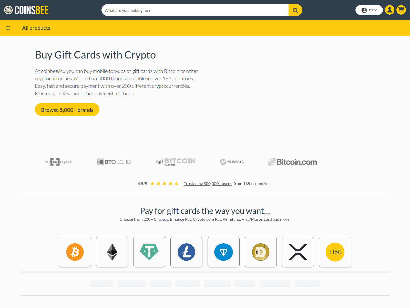 Screenshot of www.coinbee.icu